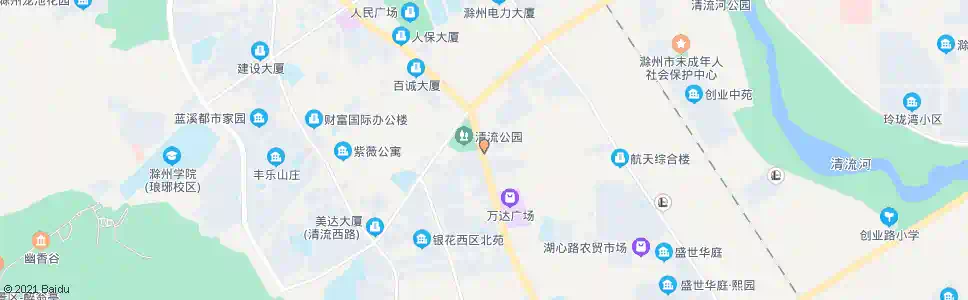 滁州清流公园_公交站地图_滁州公交_妙搜公交查询2024