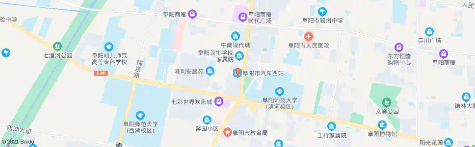 阜阳汽车西站_公交站地图_阜阳公交_妙搜公交查询2024