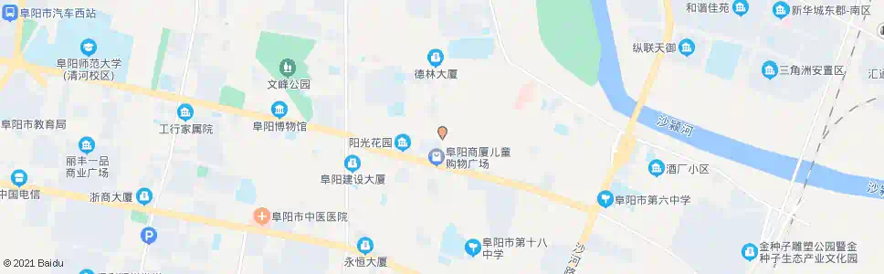 阜阳京九丝绸北区_公交站地图_阜阳公交_妙搜公交查询2024