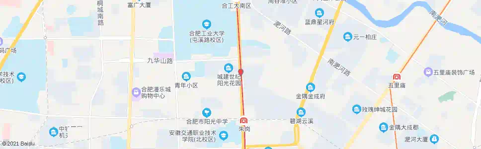 合肥世纪阳光花园_公交站地图_合肥公交_妙搜公交查询2024