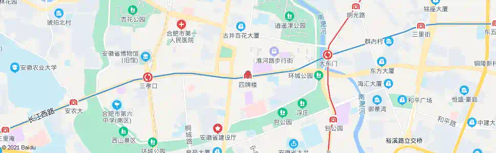 合肥四牌楼_公交站地图_合肥公交_妙搜公交查询2024