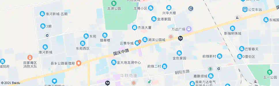 淮南交警一大队_公交站地图_淮南公交_妙搜公交查询2024