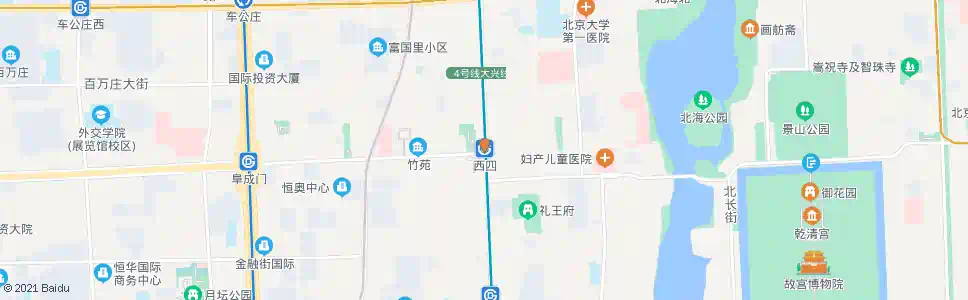 北京西四站_公交站地图_北京公交_妙搜公交查询2024