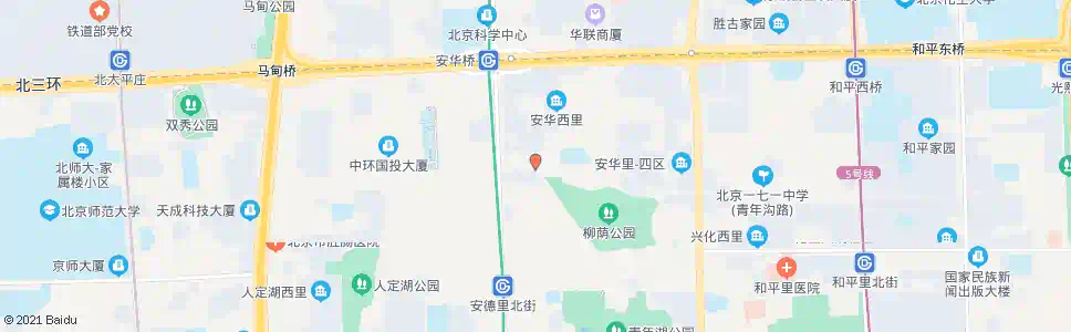 北京安华西里_公交站地图_北京公交_妙搜公交查询2024