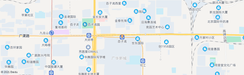 北京地铁百子湾站_公交站地图_北京公交_妙搜公交查询2024