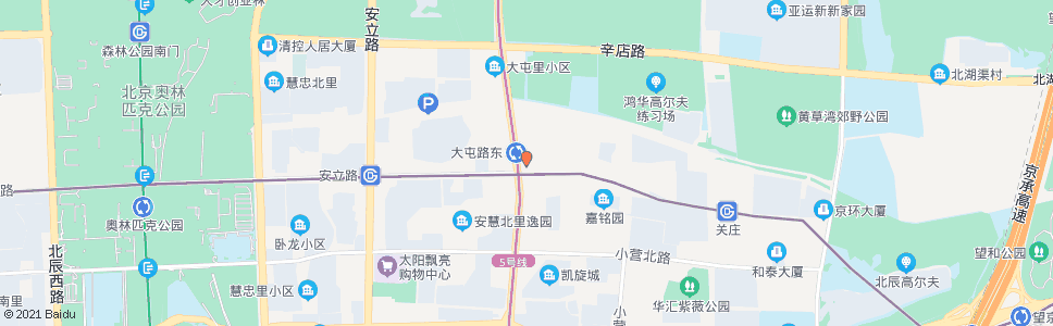 北京大屯东_公交站地图_北京公交_妙搜公交查询2024