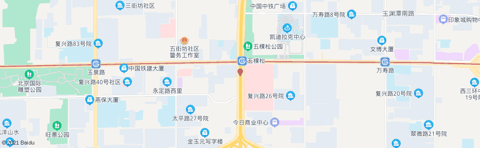 北京五棵松桥南_公交站地图_北京公交_妙搜公交查询2024