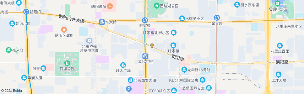 北京呼家楼东_公交站地图_北京公交_妙搜公交查询2024