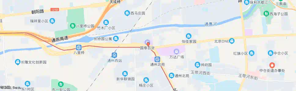 北京通州北苑路口西_公交站地图_北京公交_妙搜公交查询2024