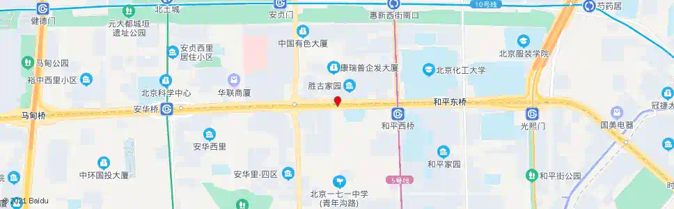 北京安贞桥东_公交站地图_北京公交_妙搜公交查询2024