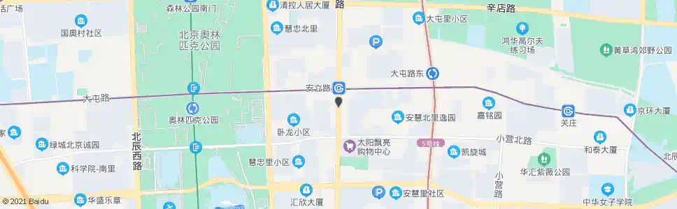 北京大屯南_公交站地图_北京公交_妙搜公交查询2024