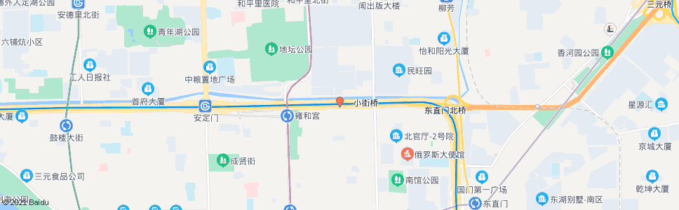北京小街桥东_公交站地图_北京公交_妙搜公交查询2024