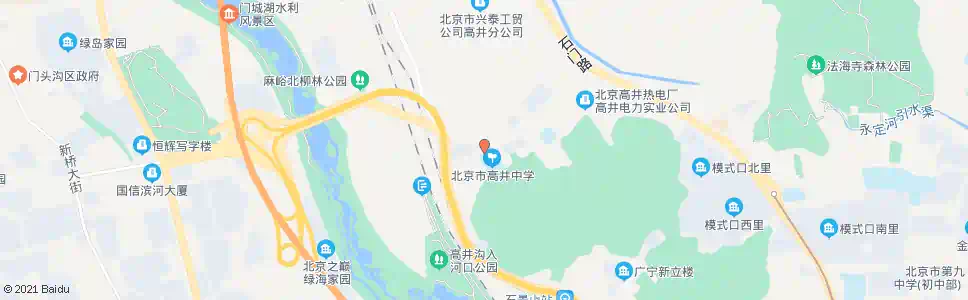 北京电厂路_公交站地图_北京公交_妙搜公交查询2024