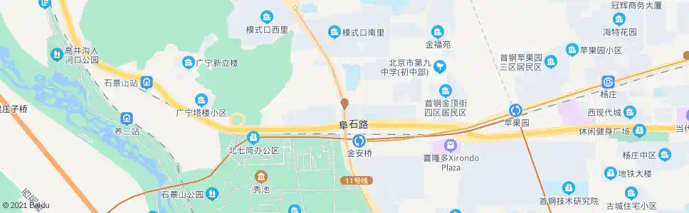 北京金安桥北_公交站地图_北京公交_妙搜公交查询2024