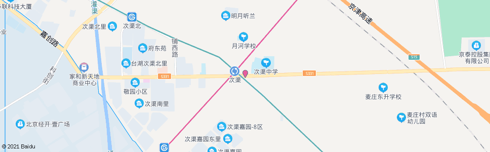 北京地铁次渠站_公交站地图_北京公交_妙搜公交查询2024