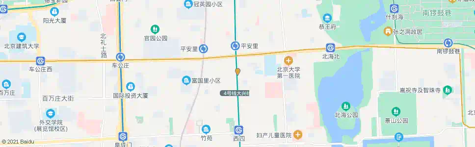 北京平安里路口南_公交站地图_北京公交_妙搜公交查询2024