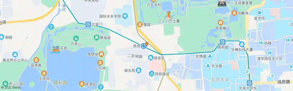 北京西苑_公交站地图_北京公交_妙搜公交查询2024