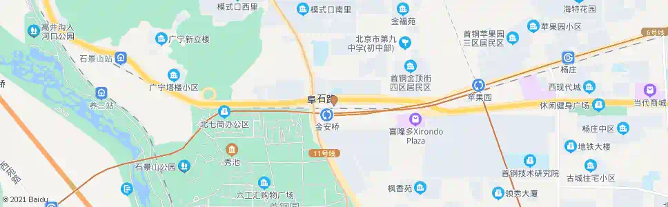 北京金安桥东_公交站地图_北京公交_妙搜公交查询2024