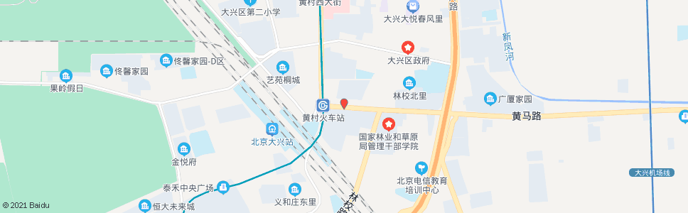 北京黄村火车站东_公交站地图_北京公交_妙搜公交查询2024