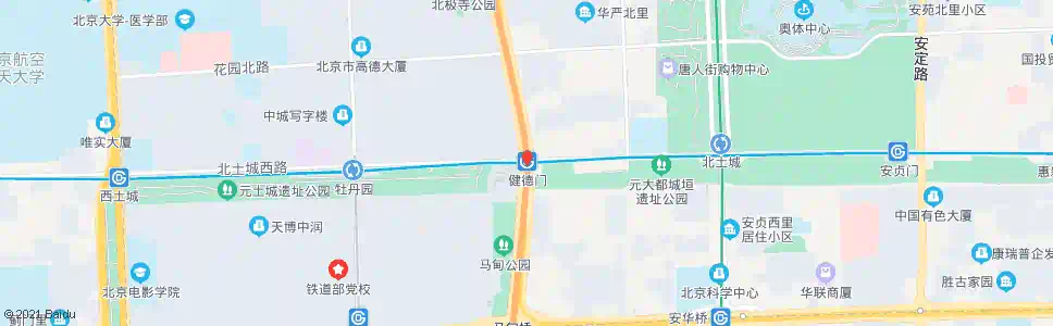 北京健德门桥东_公交站地图_北京公交_妙搜公交查询2024