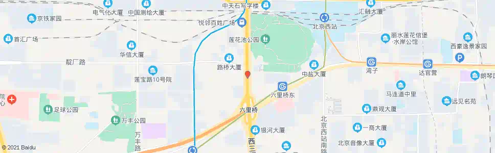 北京六里桥北_公交站地图_北京公交_妙搜公交查询2024