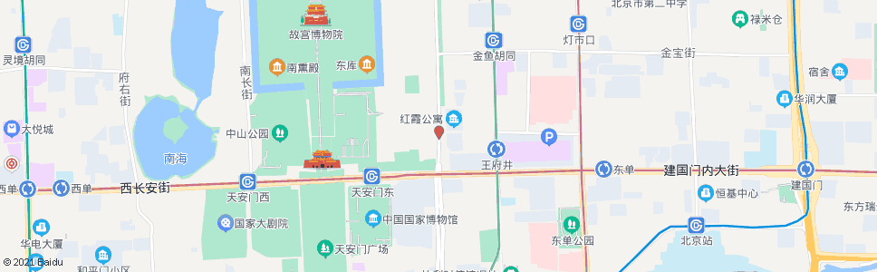 北京南河沿_公交站地图_北京公交_妙搜公交查询2024