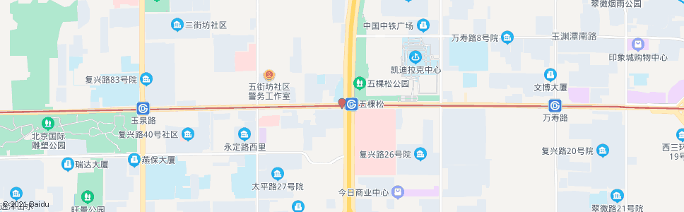 北京五棵松桥西_公交站地图_北京公交_妙搜公交查询2024