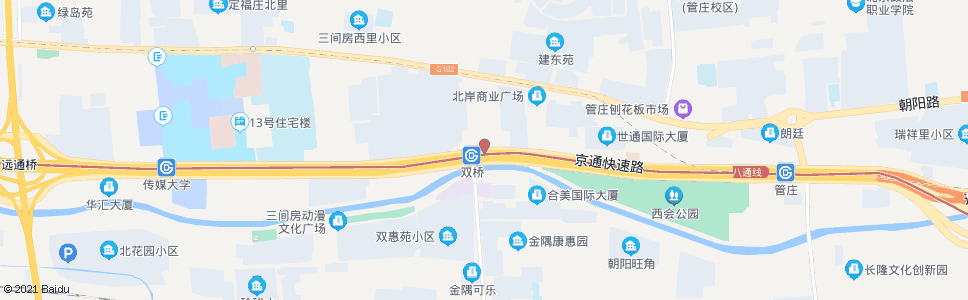 北京双桥东_公交站地图_北京公交_妙搜公交查询2024