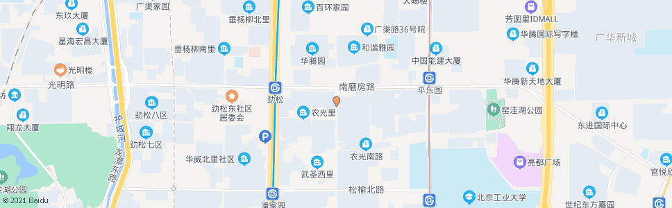 北京农光东里_公交站地图_北京公交_妙搜公交查询2024