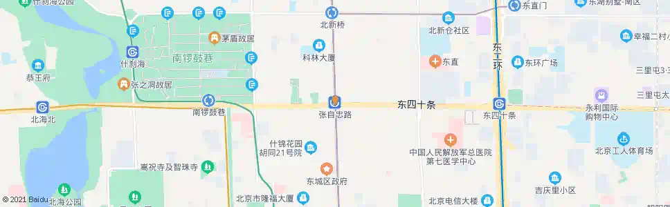 北京张自忠路_公交站地图_北京公交_妙搜公交查询2024