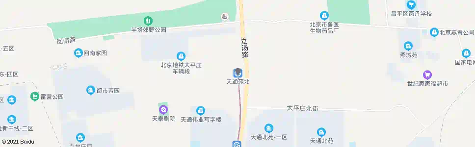 北京天通西苑北_公交站地图_北京公交_妙搜公交查询2024