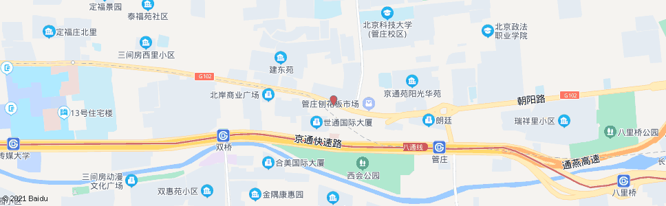 北京管庄站_公交站地图_北京公交_妙搜公交查询2024