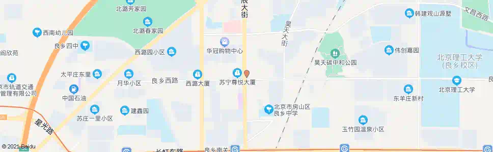 北京良乡大角(西)_公交站地图_北京公交_妙搜公交查询2024