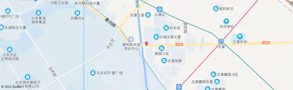 北京次渠北里南口_公交站地图_北京公交_妙搜公交查询2024