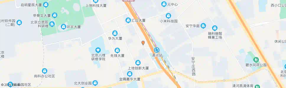 北京上地五街东口_公交站地图_北京公交_妙搜公交查询2024