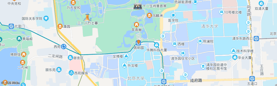 北京圆明园站_公交站地图_北京公交_妙搜公交查询2024