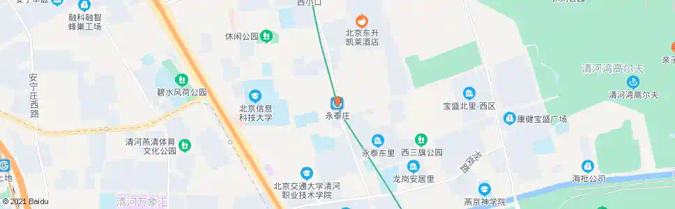 北京永泰庄_公交站地图_北京公交_妙搜公交查询2024