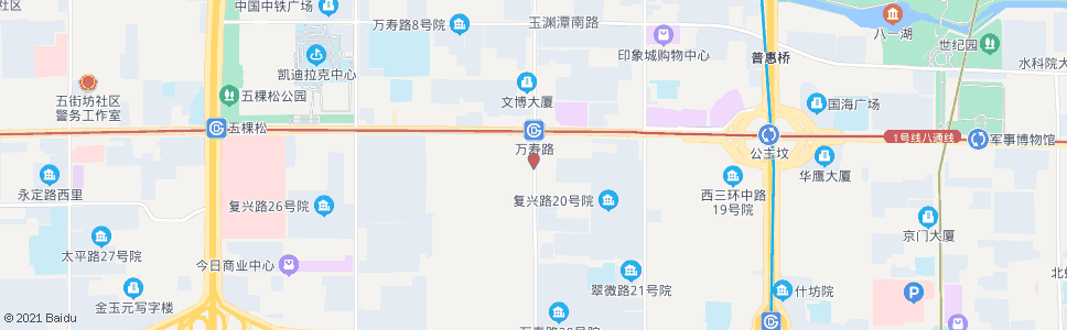 北京万寿路口南_公交站地图_北京公交_妙搜公交查询2024