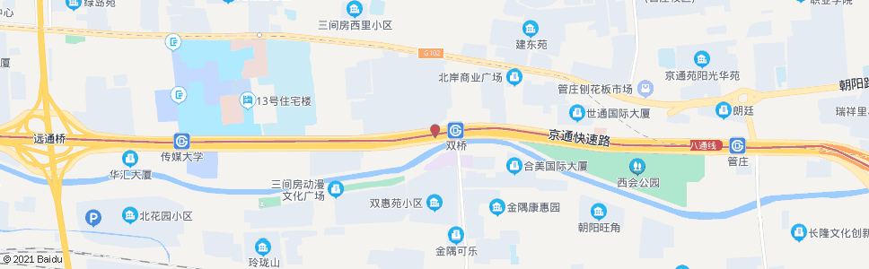 北京双桥西_公交站地图_北京公交_妙搜公交查询2024