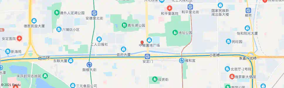 北京安定门外_公交站地图_北京公交_妙搜公交查询2024