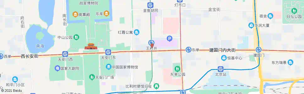 北京王府井_公交站地图_北京公交_妙搜公交查询2024