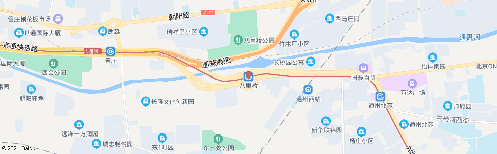 北京八里桥市场_公交站地图_北京公交_妙搜公交查询2024