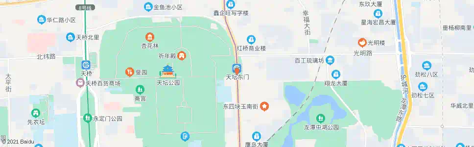 北京天坛体育场_公交站地图_北京公交_妙搜公交查询2024