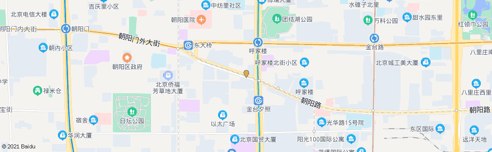 北京呼家楼西_公交站地图_北京公交_妙搜公交查询2024