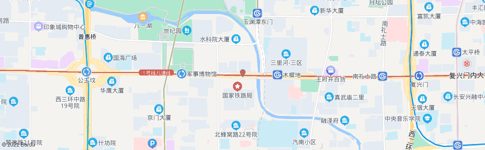北京木樨地西_公交站地图_北京公交_妙搜公交查询2024