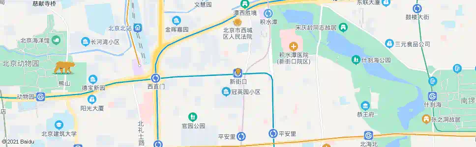 北京地铁新街口站_公交站地图_北京公交_妙搜公交查询2024