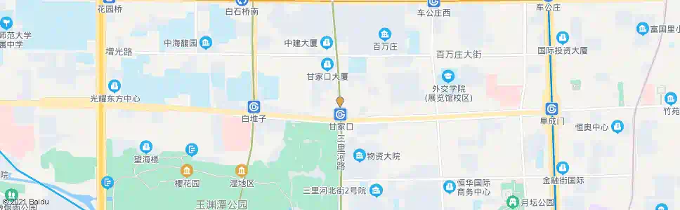 北京甘家口北_公交站地图_北京公交_妙搜公交查询2024