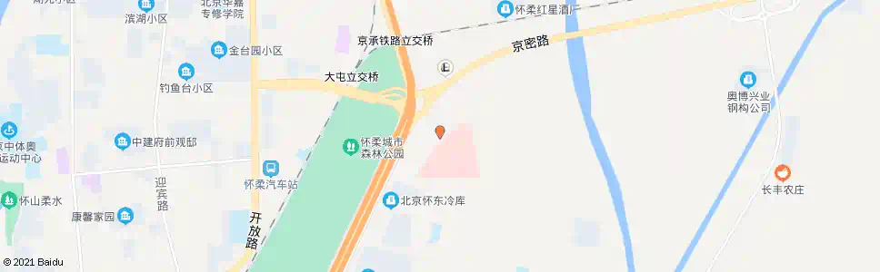 北京怀柔区新医院北_公交站地图_北京公交_妙搜公交查询2024