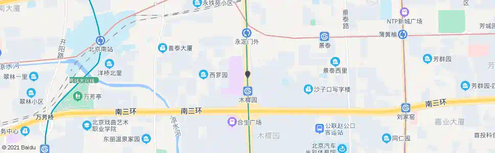 北京木樨园桥北_公交站地图_北京公交_妙搜公交查询2024