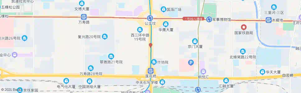 北京公主坟南_公交站地图_北京公交_妙搜公交查询2024